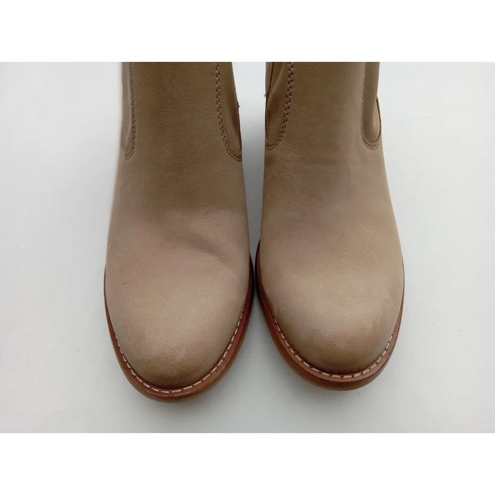 Sofft Women's Aisley Leather Ankle Boots Beige Zipper Support size 7.5M - Picture 4 of 11